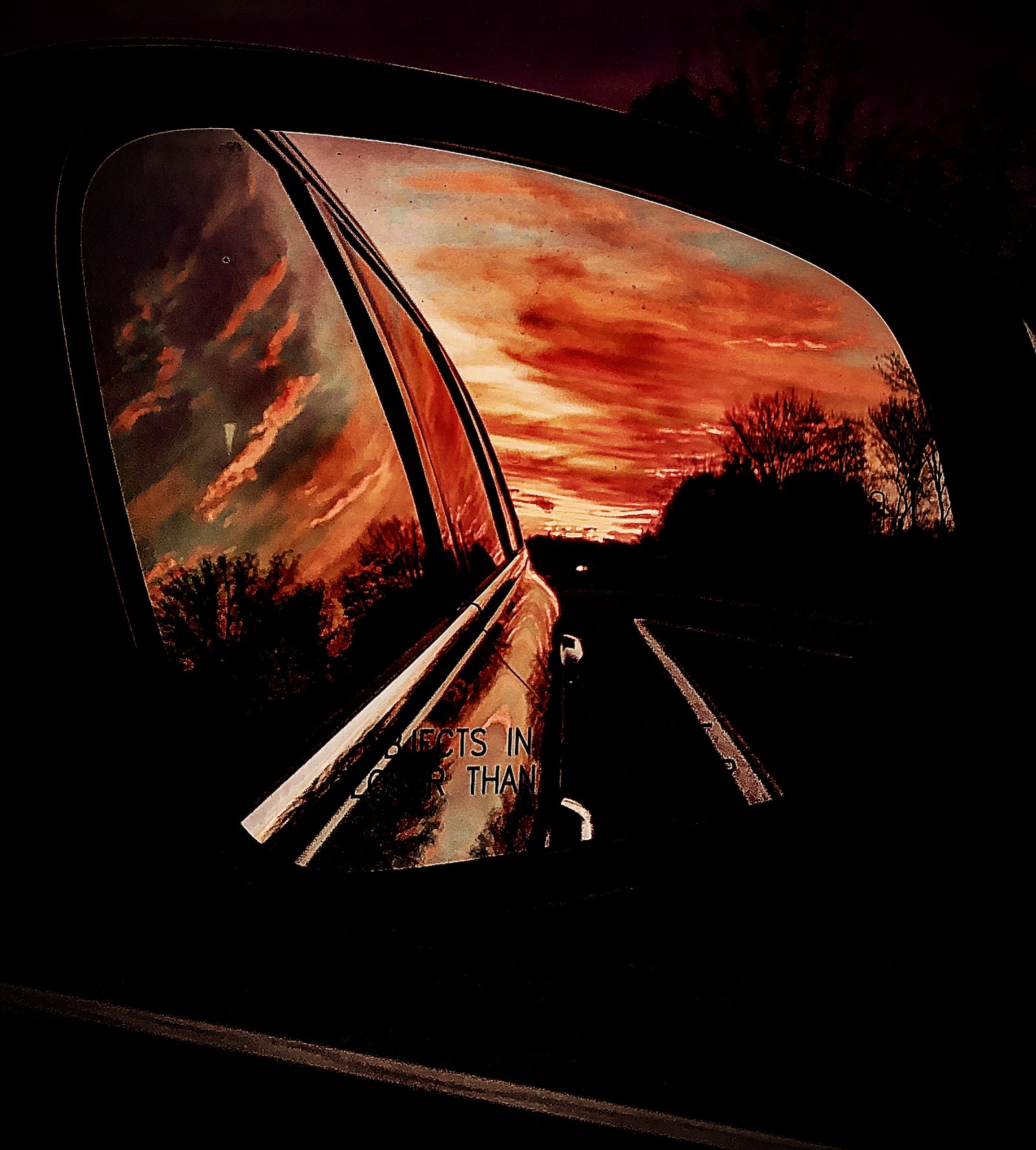 Rearview sunset. 4 November 19.
