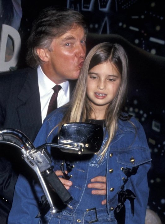 Donald and Ivanka Trump attend the grand opening of New York City’s Harley Davidson Cafe in 1993. / Ron Galella Ltd / Ron Galella Collection via Getty Images