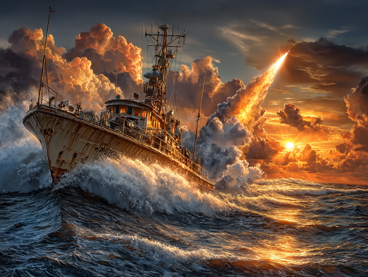 Boat blown out of water