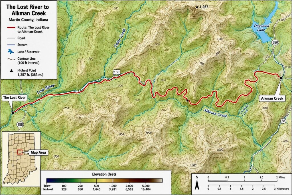 Topo of Southeast Indiana